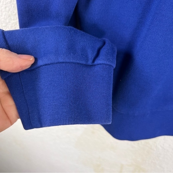 VINTAGE LACOSTE ¼ ZIP MEN’S PULLOVER. Blue w/green alligator logo. 100% Cotton - Picture 4 of 8